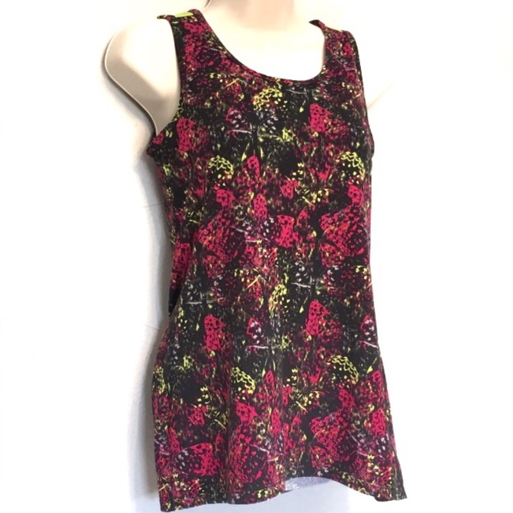 Gaiam Exercise Rose Keyhole Tank Top